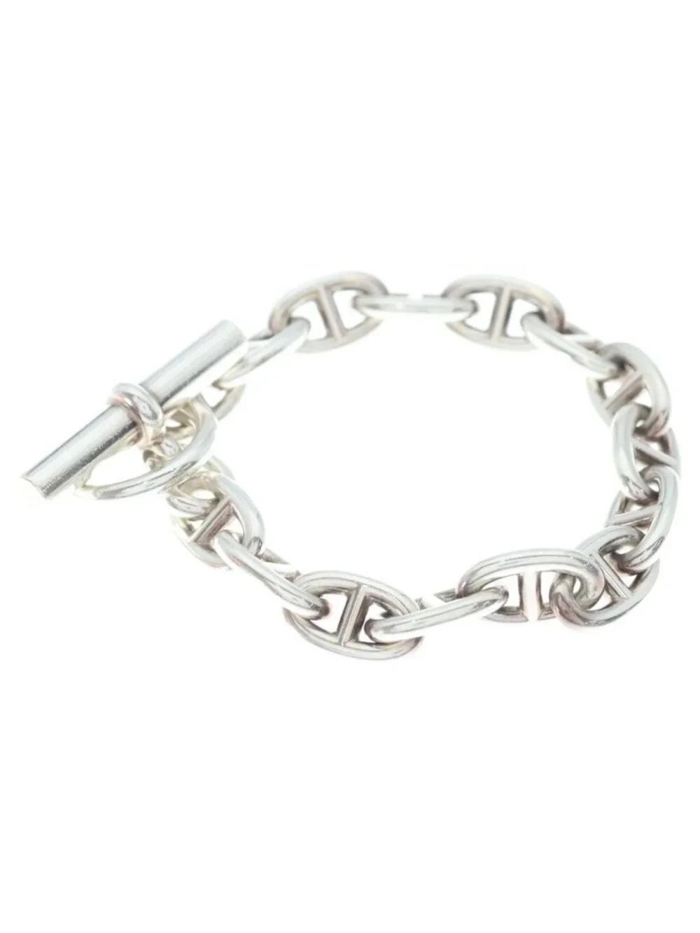 Hermes Chaine D'ancre MM Chain Bracelet Silver